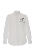 Thom Browne Embroidered Dolphin Cotton Button Down Shirt
