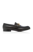Burberry Moorley Embossed Leather Loafers