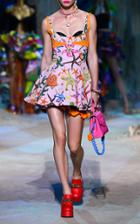 Moda Operandi Versace Printed Peak-a-boo Cady Mini Dress