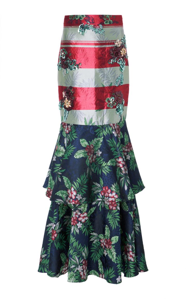 Patbo Embellished Jacquard Maxi Skirt