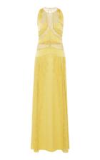 Moda Operandi Zuhair Murad Chantilly-detailed Silk Maxi Dress Size: 32