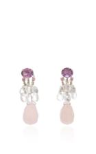 Bounkit Amethyst, Clear Quartz, And Rose Quartz Interchangeable Earrings