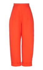Delpozo High Rise Virgin Wool Cuffed Trousers