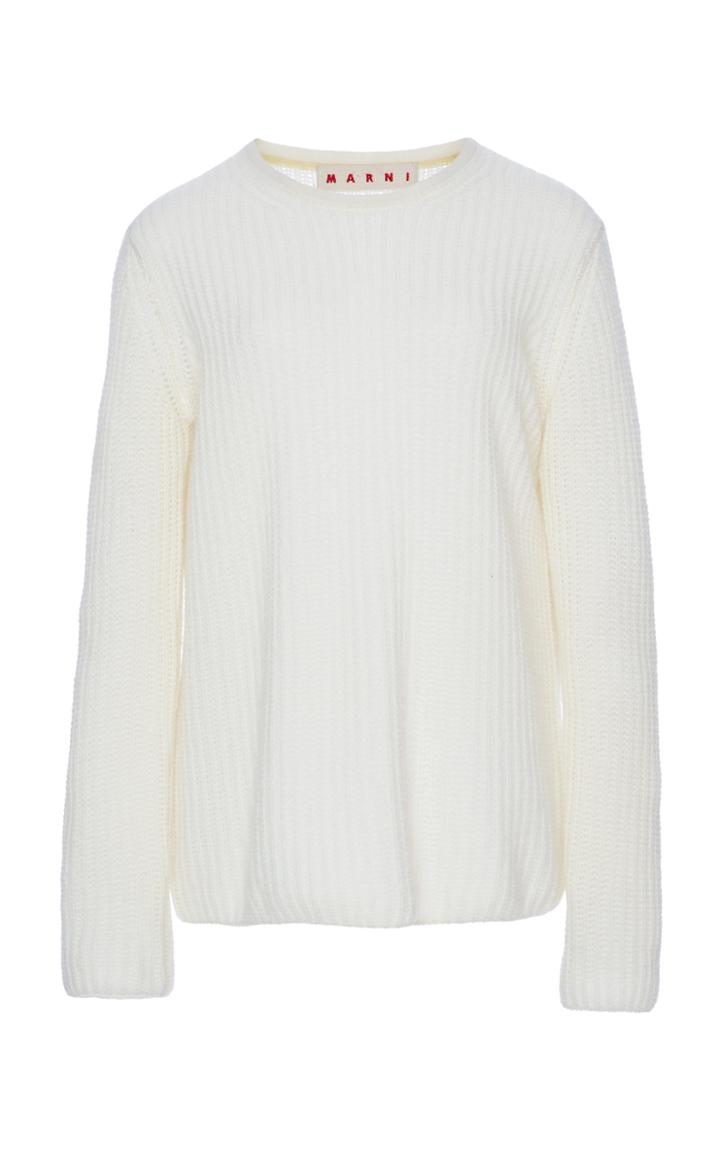 Marni Long Sleeve Cashmere Rib Knit Sweater