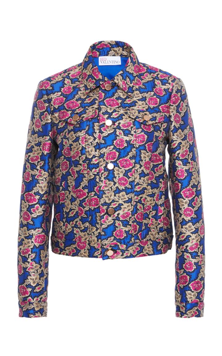 Red Valentino Floral Collared Jacket