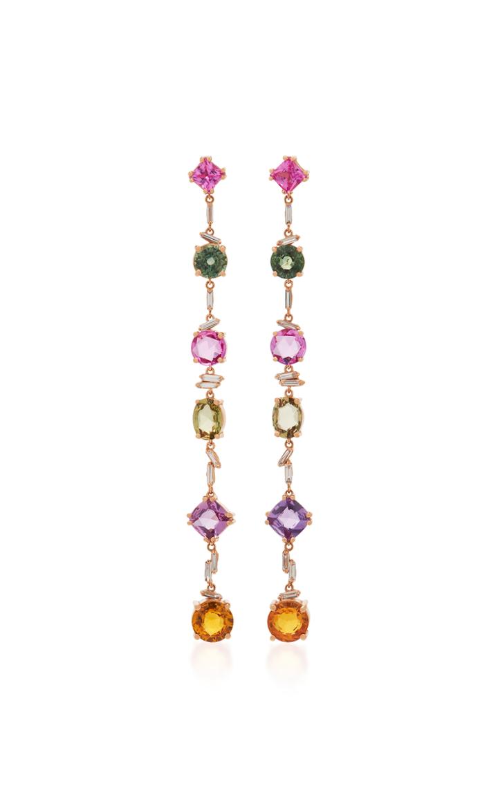 Suzanne Kalan One-of-a-kind Colored Sapphire Dangle Earrings