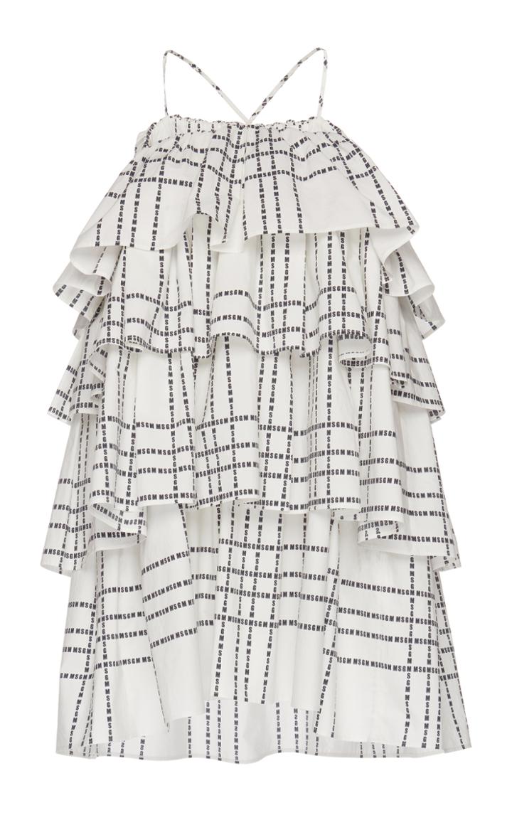 Msgm Striped Mini Dress