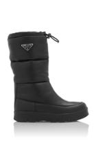 Prada Logo-embellished Quilted Shell Boots