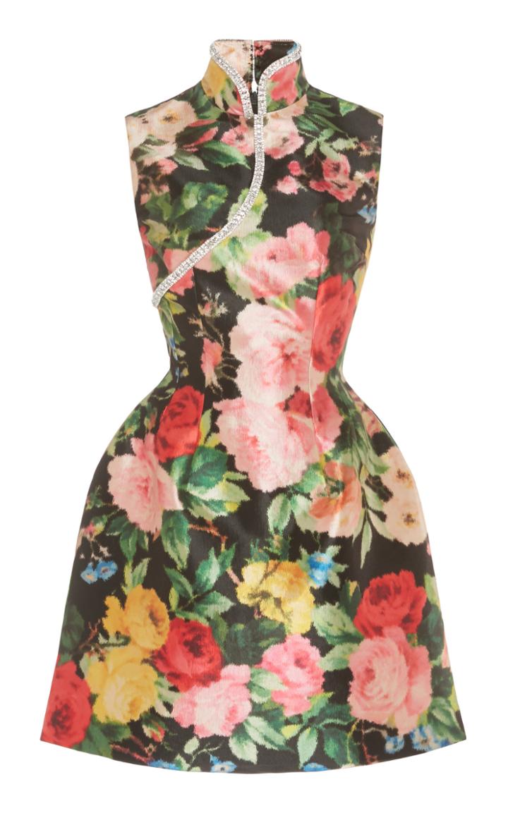 Moda Operandi Richard Quinn Floral-print Jersey Dress Size: 6