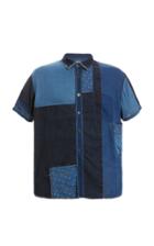 Kapital Patchwork Denim Button-down Shirt