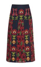 Stella Jean Floral Motif Pleated Skirt