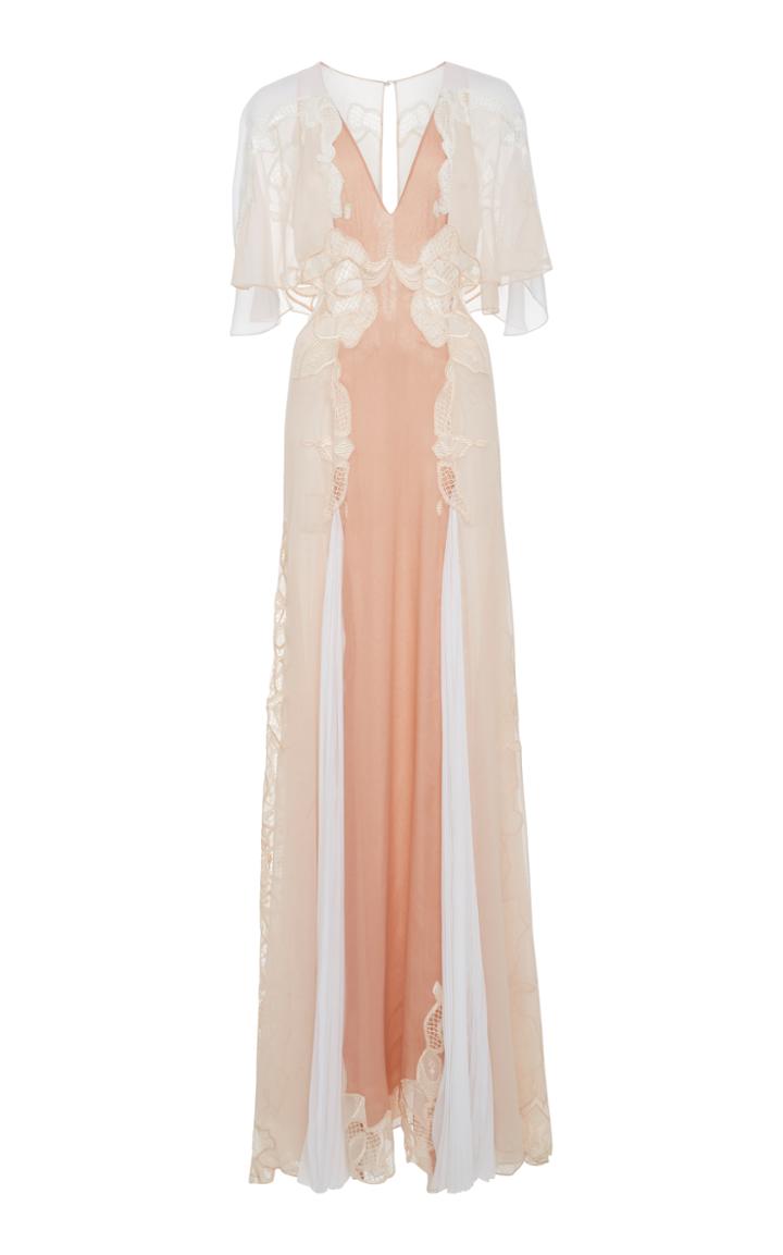 Jonathan Simkhai Sheer Silk Embroidery Maxi Dress