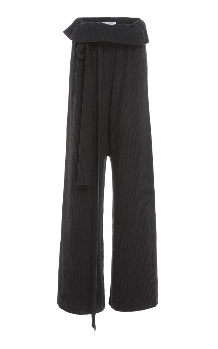 Tuinch Cashmere Belted Wide Leg Pants