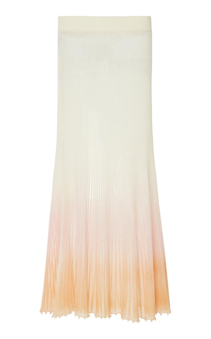 Jacquemus La Jupe Helado Longue Pleated Cotton-blend Maxi Skirt