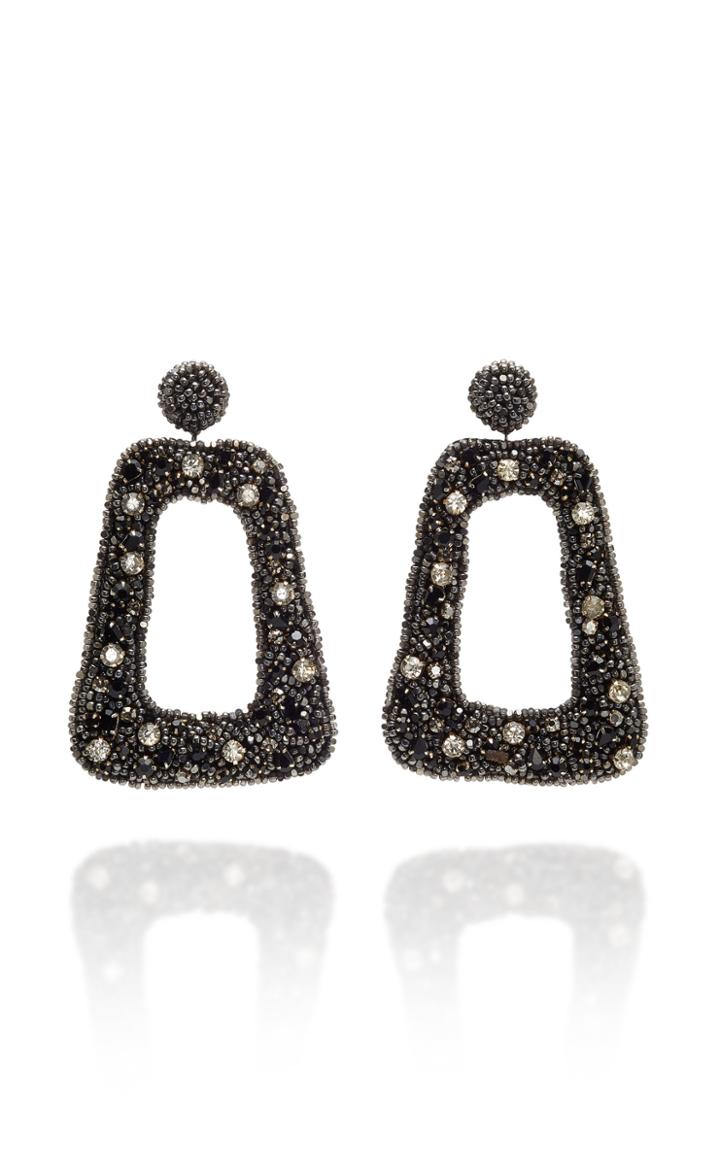Deepa Gurnani Beaded Square Drop Earrings