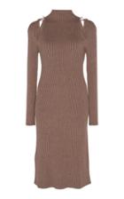 Peet Dullaert Ribbed Knit Midi Long Sleeve Dress