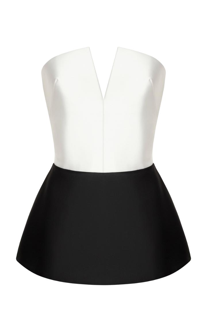 Moda Operandi Rasario Satin Corseted Strapless Top