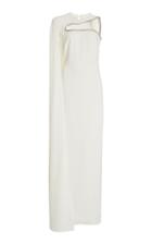 Stella Mccartney Arlette Crystal-cutout Crepe Cape Gown