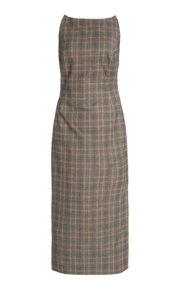 Moda Operandi Brock Collection Rossalyn Plaid Cotton-blend Dress