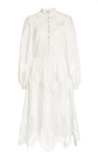 Temperley London Judy Lace-inset Broderie Anglaise Midi Dress