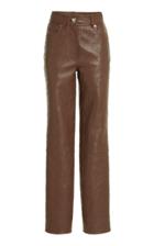 Moda Operandi Saks Potts Rosita Straight-leg Logo-embossed Leather Pants