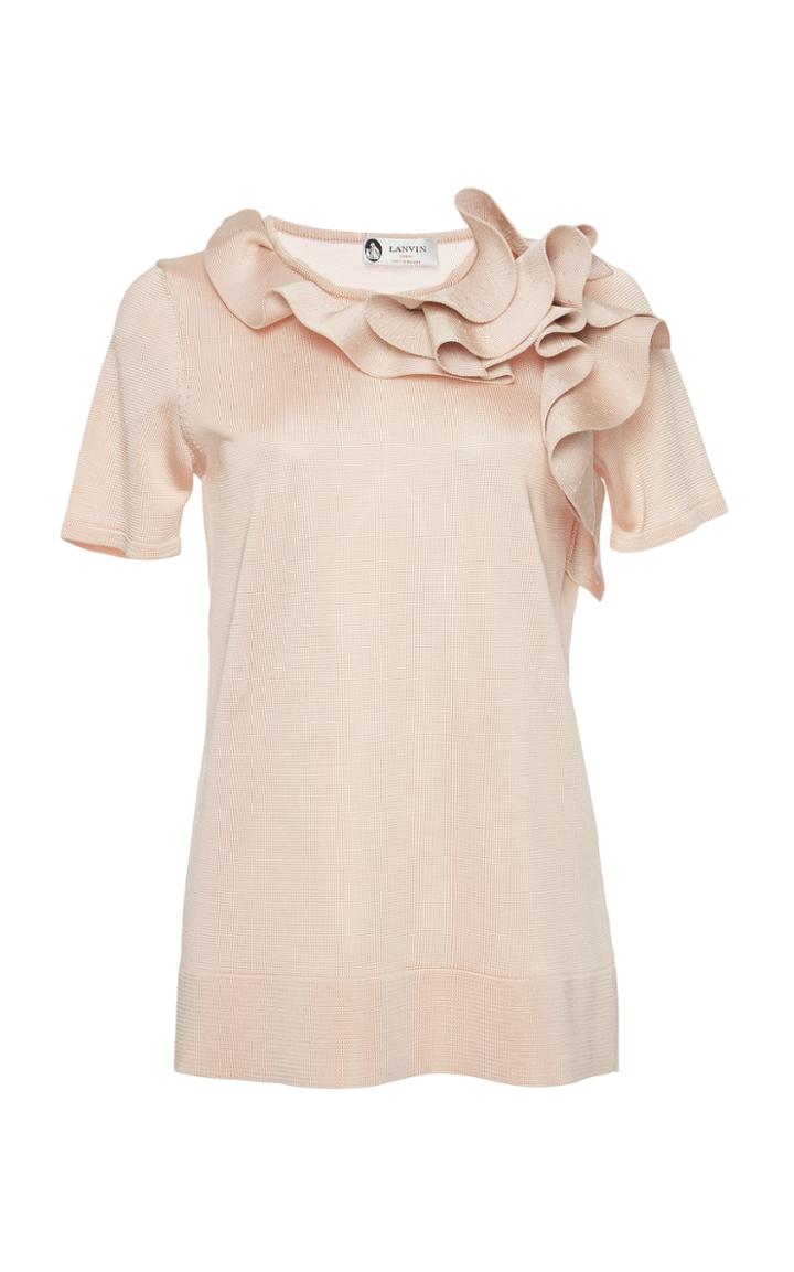 Lanvin Ruffle-trimmed Jersey Top