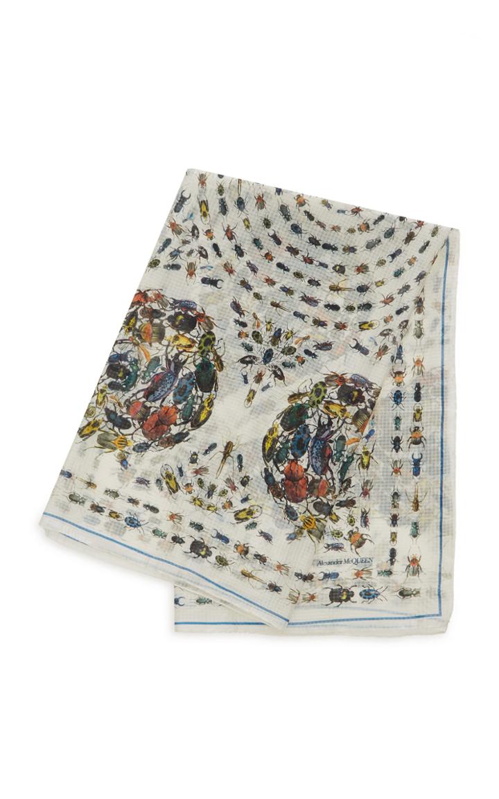 Alexander Mcqueen Printed Silk Scarf