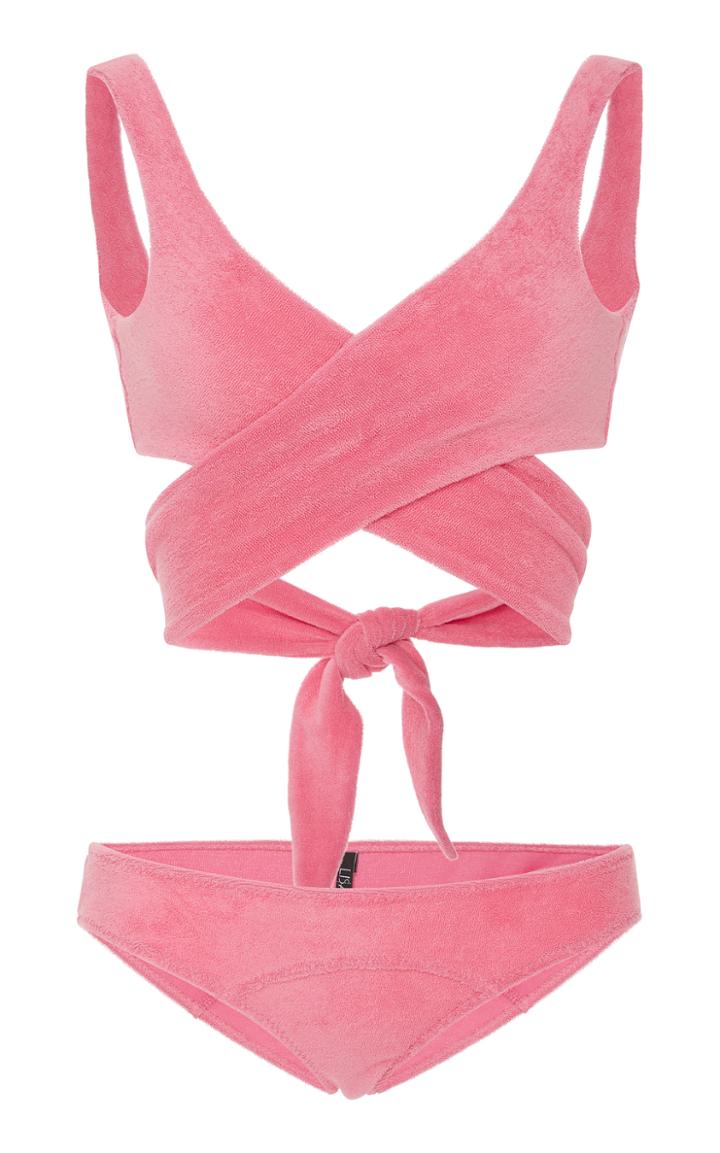 Lisa Marie Fernandez Marie-louise Terry Wrap Bikini Set