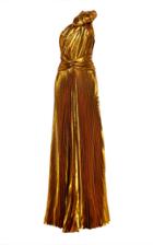 Tre By Natalie Ratabesi Pleated One Shoulder Gown