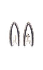 Ralph Masri 18k White Gold, Diamond And Sapphire Earrings
