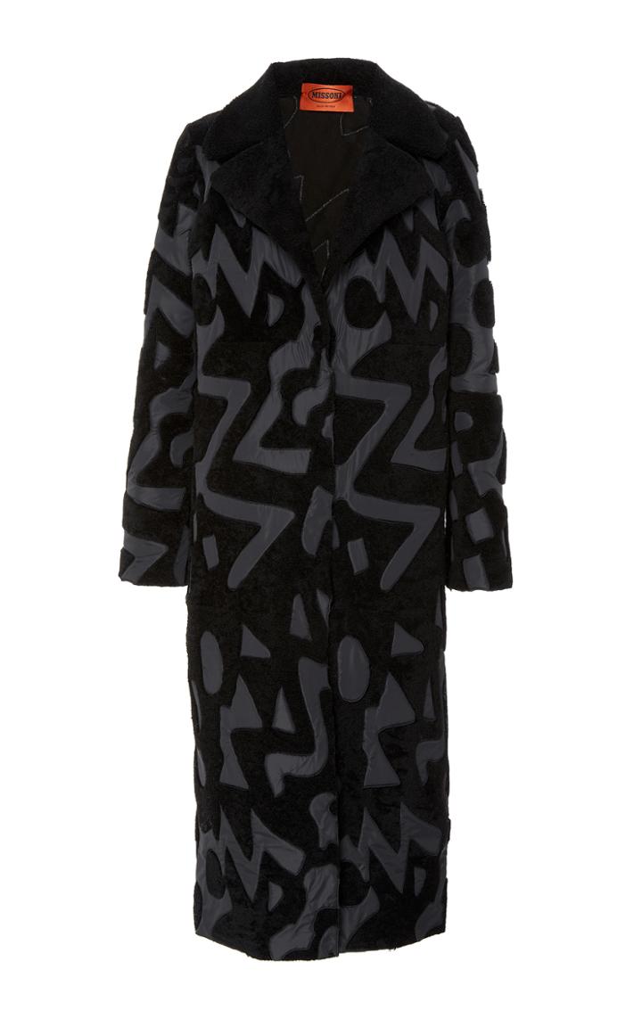 Missoni Intarsia Shearling Coat
