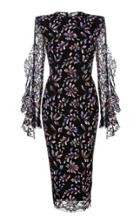 Alex Perry Liberty Painted French Lace Dress