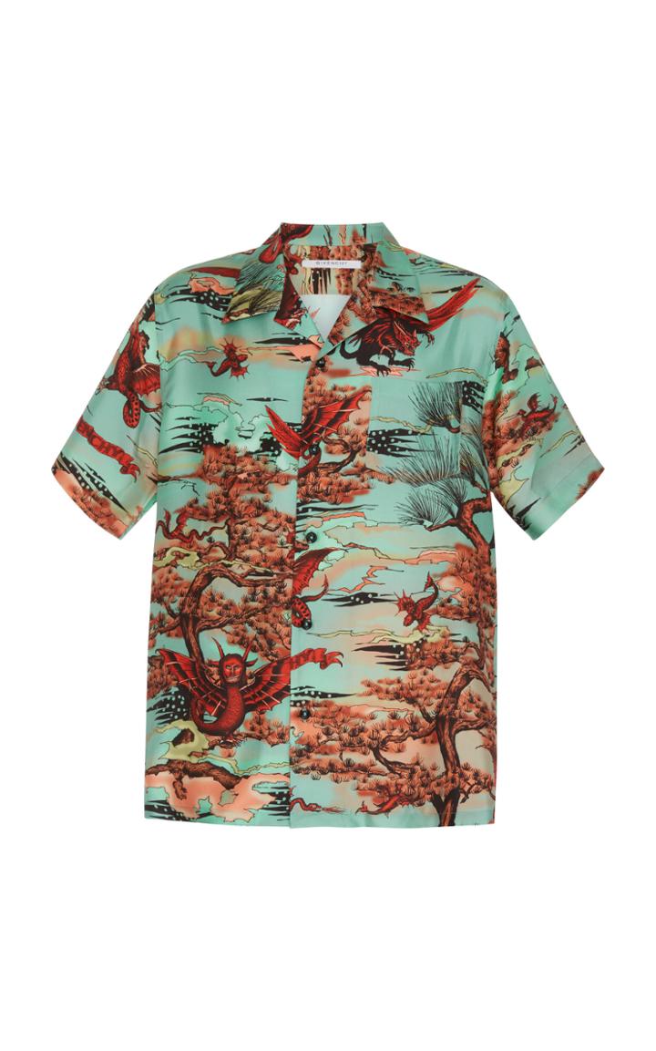 Givenchy Printed Silk Button-up Shirt
