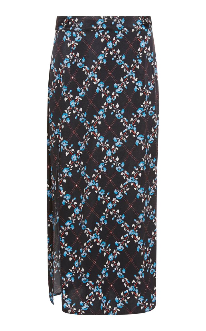 Rixo Zara Lattice Pencil Skirt