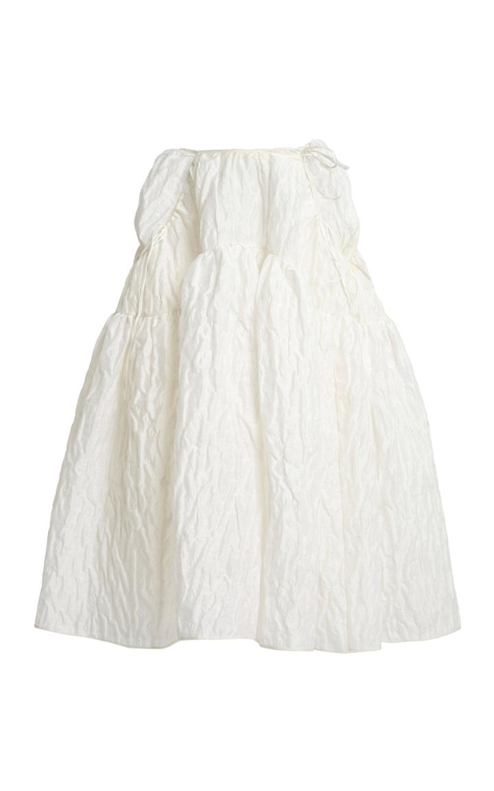 Moda Operandi Cecilie Bahnsen Lilly Pleated Linen-blend Skirt