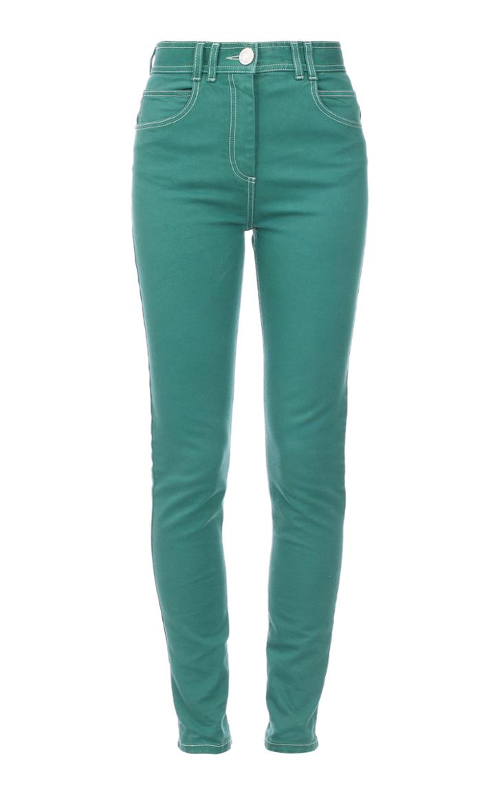 Moda Operandi Balmain High-rise Monogram-detailed Skinny Jeans Size: 34