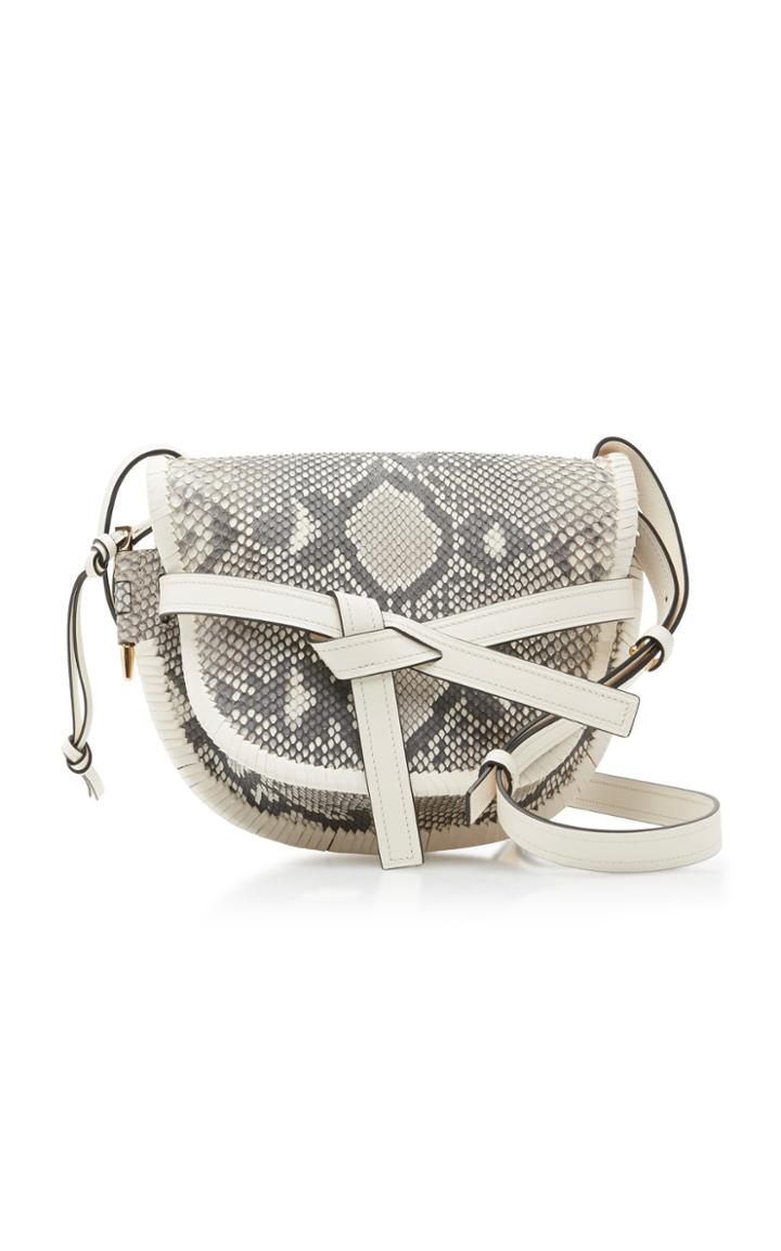 Loewe Gate Mini Python And Leather Bag