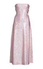 Moda Operandi Saks Potts Jepska Glittered Vinyl Strapless Midi Dress