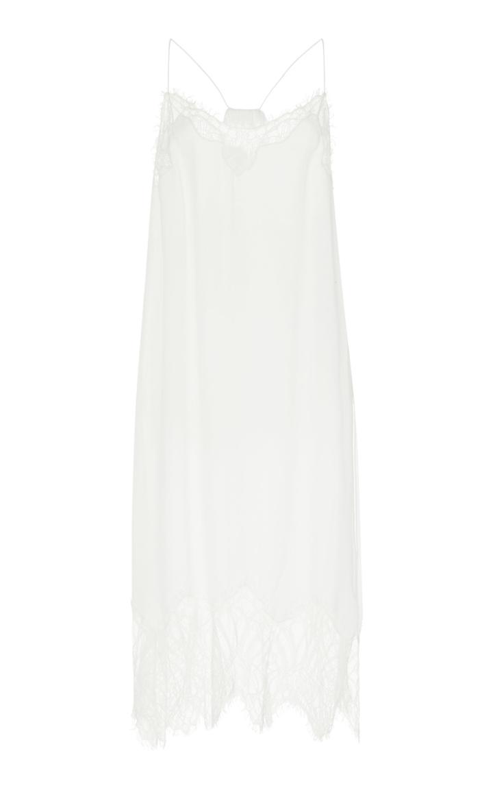 Jonathan Simkhai Embroidered Chiffon Drape Back Tunic