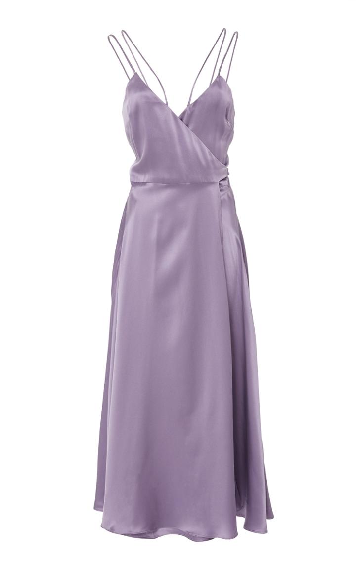 Christine Alcalay Strappy Wrap Midi Dress