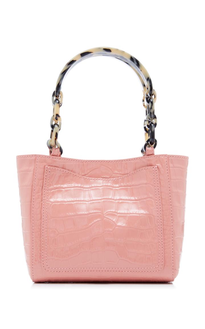 Edie Parker Croc-effect Leather Micro Tote