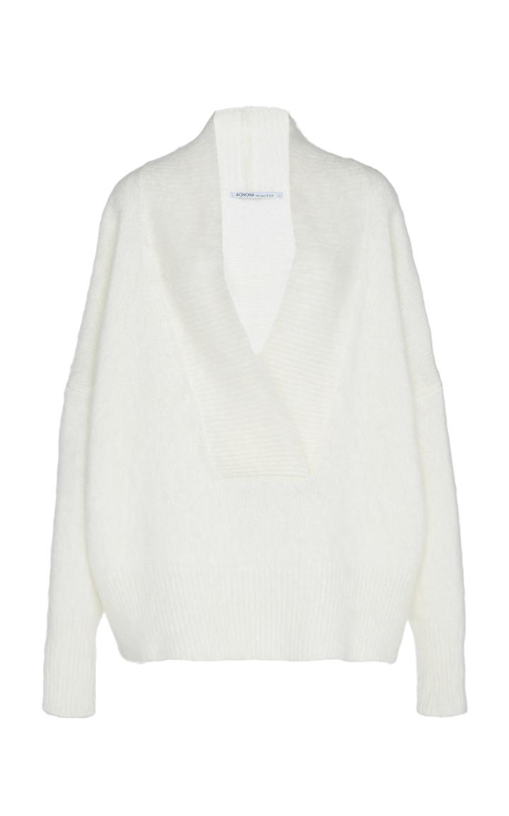 Agnona Gauzed Cashmere-mohair Sweater