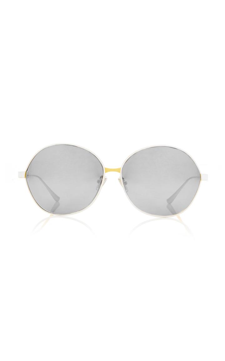 Monse X Morgenthal Frederics Debi Rounded Titanium Sunglasses