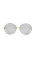 Monse X Morgenthal Frederics Debi Rounded Titanium Sunglasses