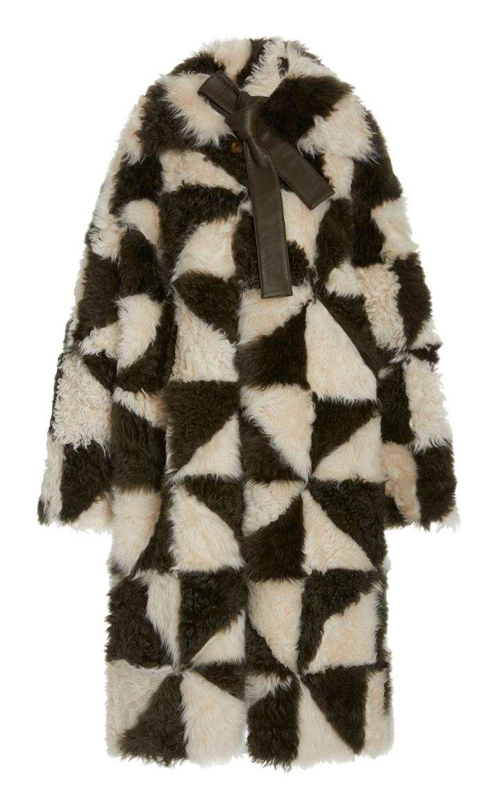 Moda Operandi Ulla Johnson Margot Two-tone Shearling Patchwork Coat