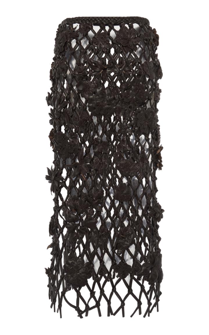 Moda Operandi Valentino Leather Net Skirt