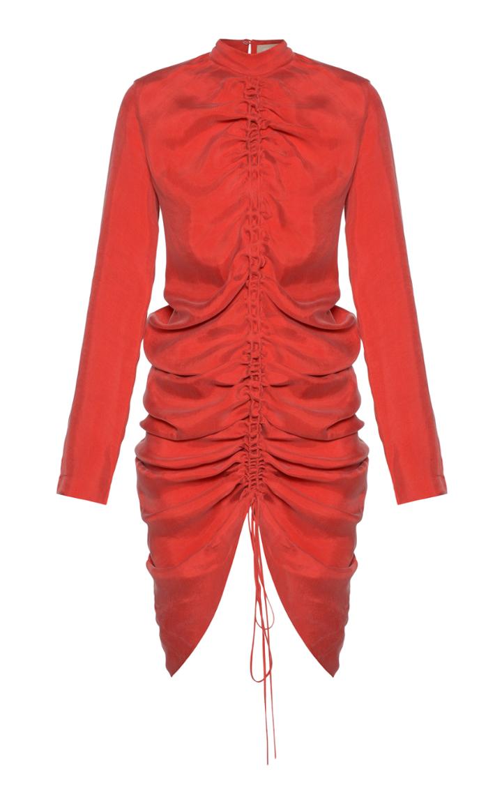 Moda Operandi Matriel Ruched Brushed Twill Mini Dress