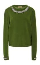 Michael Kors Collection Crystal Necklace Sweater
