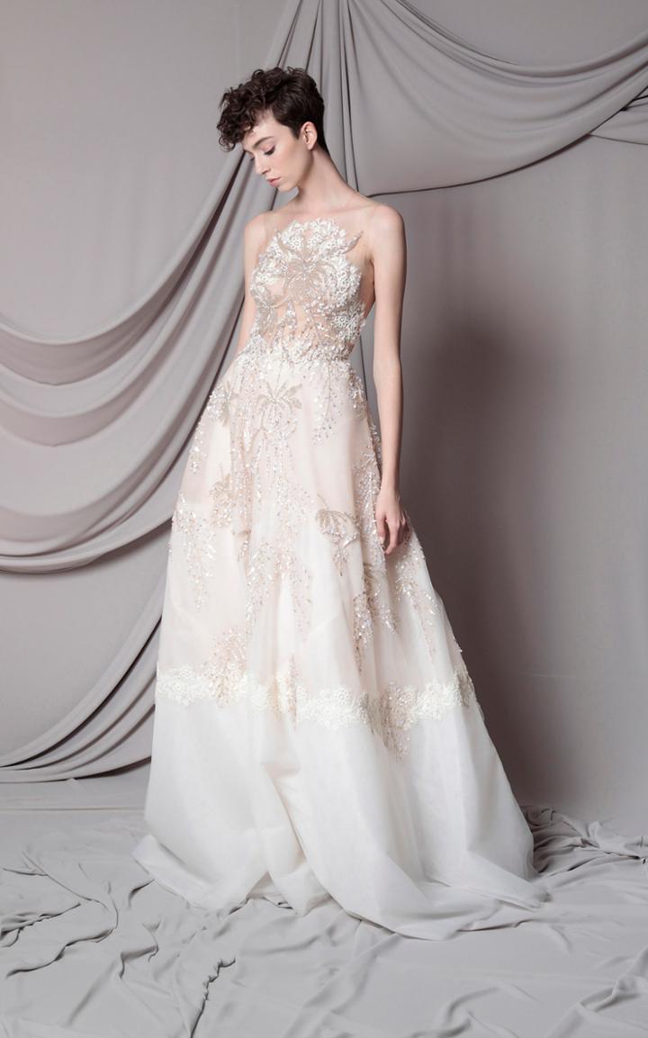 Moda Operandi Marco & Maria Sleeveless Tulle Nude Effect Dress