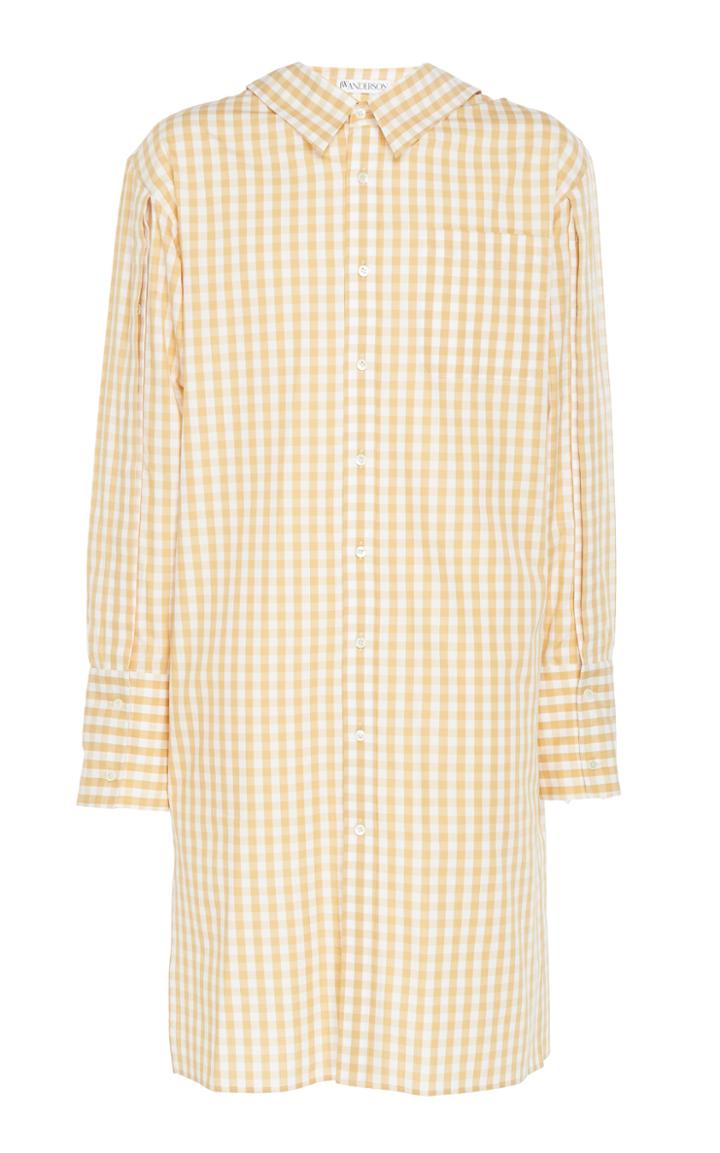 Jw Anderson Long Oversized Gingham Shirt